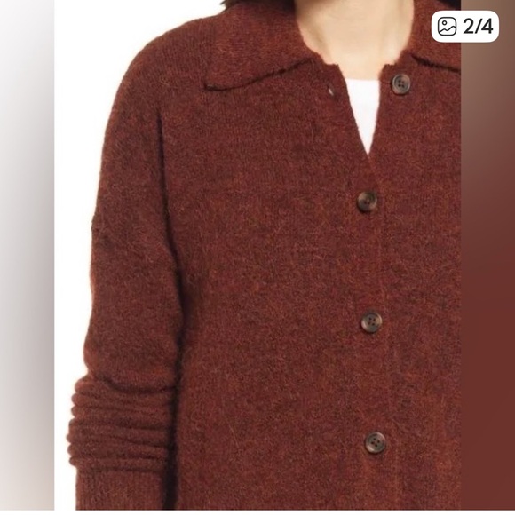 Madewell Carabelle Polo Cardigan Wool Button up Sweater - Picture 8 of 8